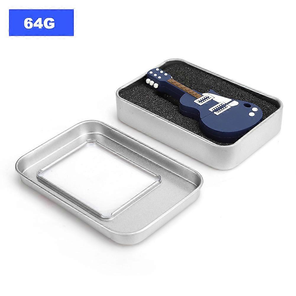 عصا تخزين الذاكرة USB محرك الكمبيوتر المحمول الملحق الغيتار PVC على شكل Vista / OS X / Linux (64G)