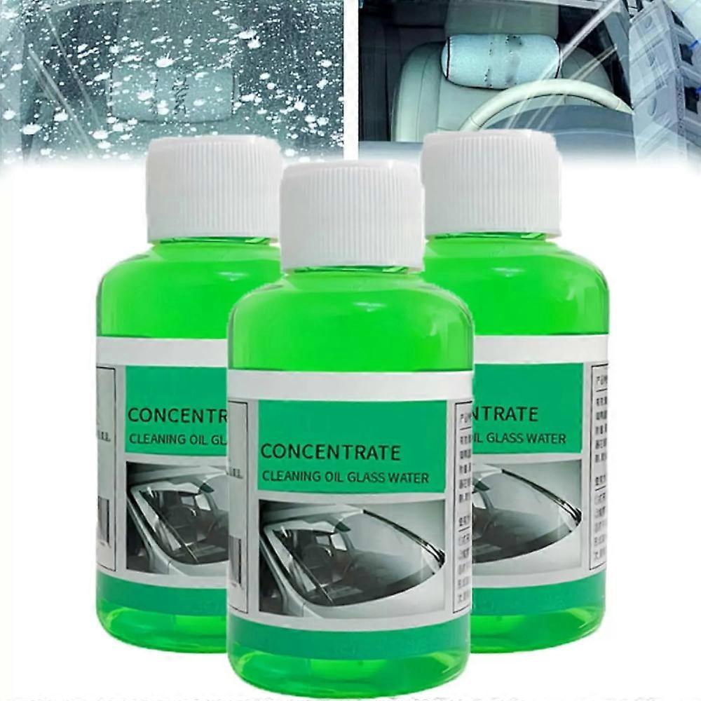 3x مركز منظف قوي لفيلم زيت السيارة ، مزيل فيلم زيت الزجاج الأمامي