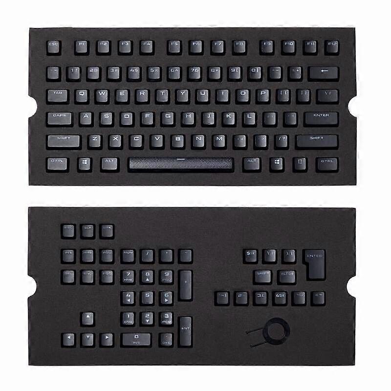 Corsair Gaming PBT Double-shot Keycaps Full 104/105-Keyset Black Keyboard
