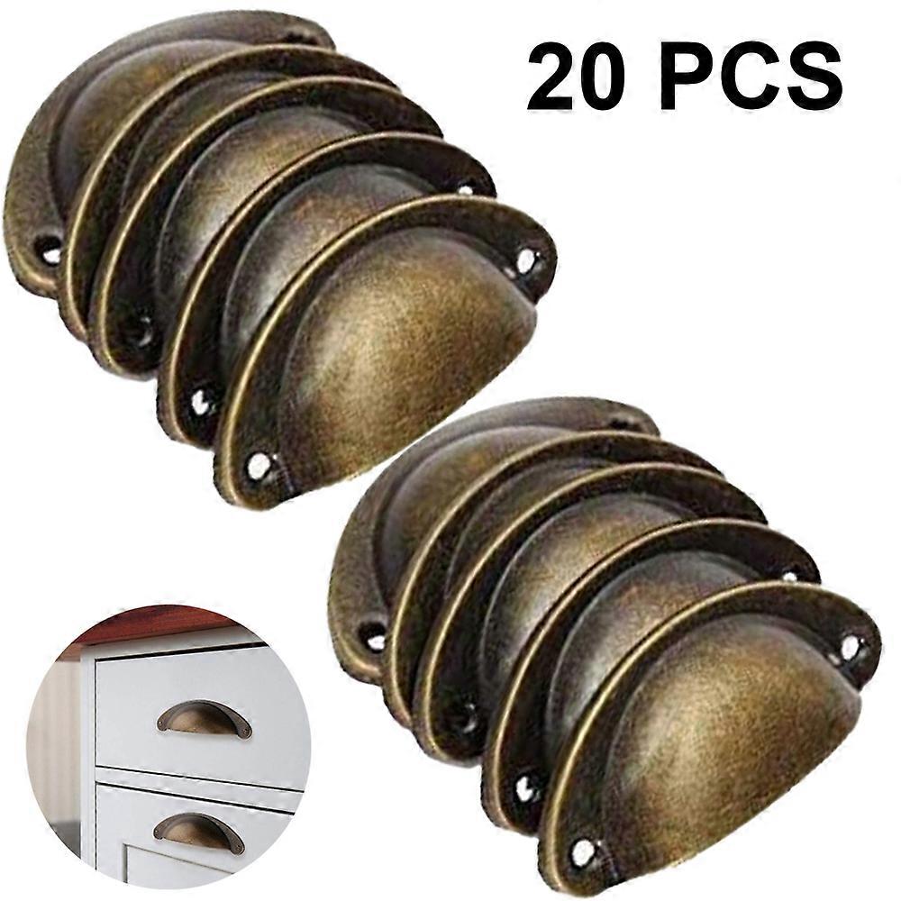20 Pack Vintage Style Cup Pull Handles Knobs - Drawer Handles
