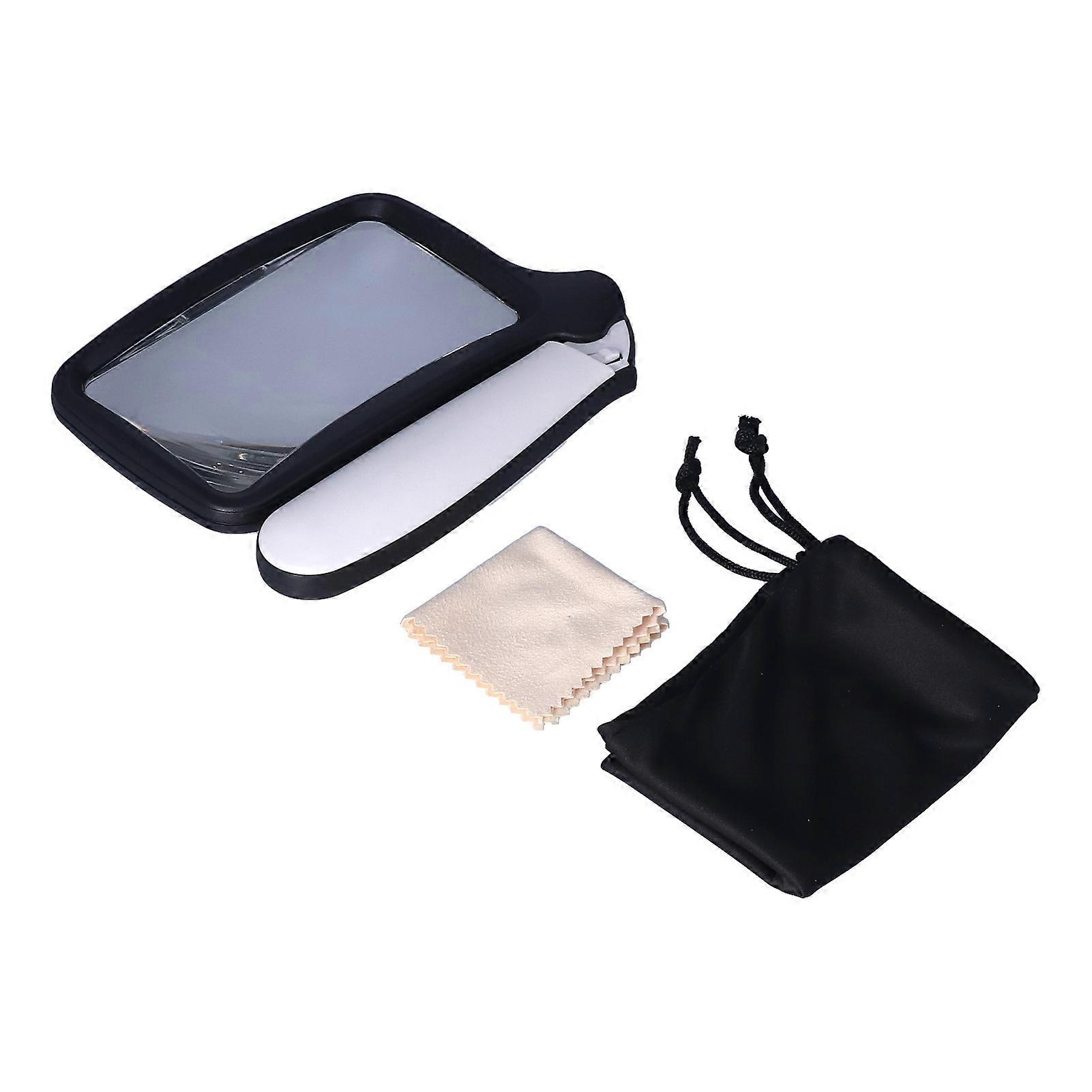 2x Handheld Folding Magnifier with LED Light Acrylic Magnifying Glass for Elderly Reading