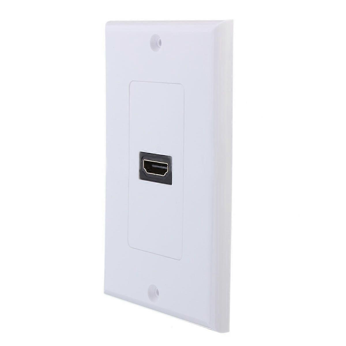 New 1-Port Wall Face Plate Panel Cover Coupler Outlet Extender 3D 1080P White