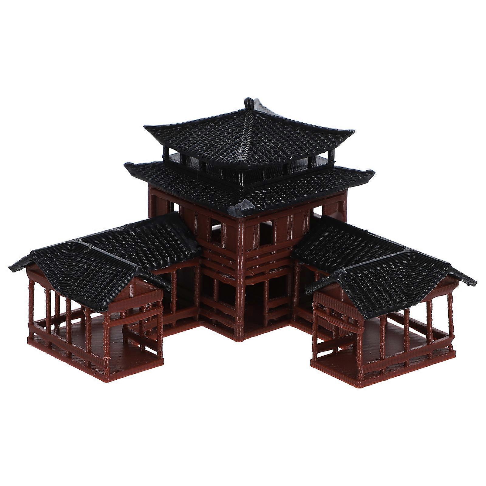 مصغرة نزل صيني تمثال ديكور ميني الصينية حديقة تمثال النمط الصيني نزل النحت ديكور