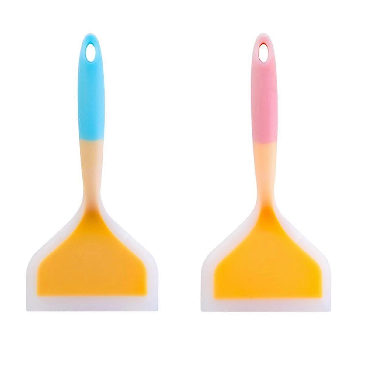 2PCS Wide Silicone Spatulas, Heat Resistant Silicone Spatula Set, Kitchen Spatula for Pancake and M