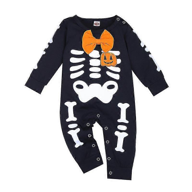 Unisex Babies' Halloween Cotton Snap Footed Sleep And Play