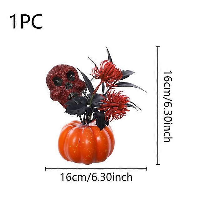 Halloween Christmas Party Decoration, Artificial Pumpkin Skull, Commonly Used For Indoor Desktop And Windowsill Shelf Placement