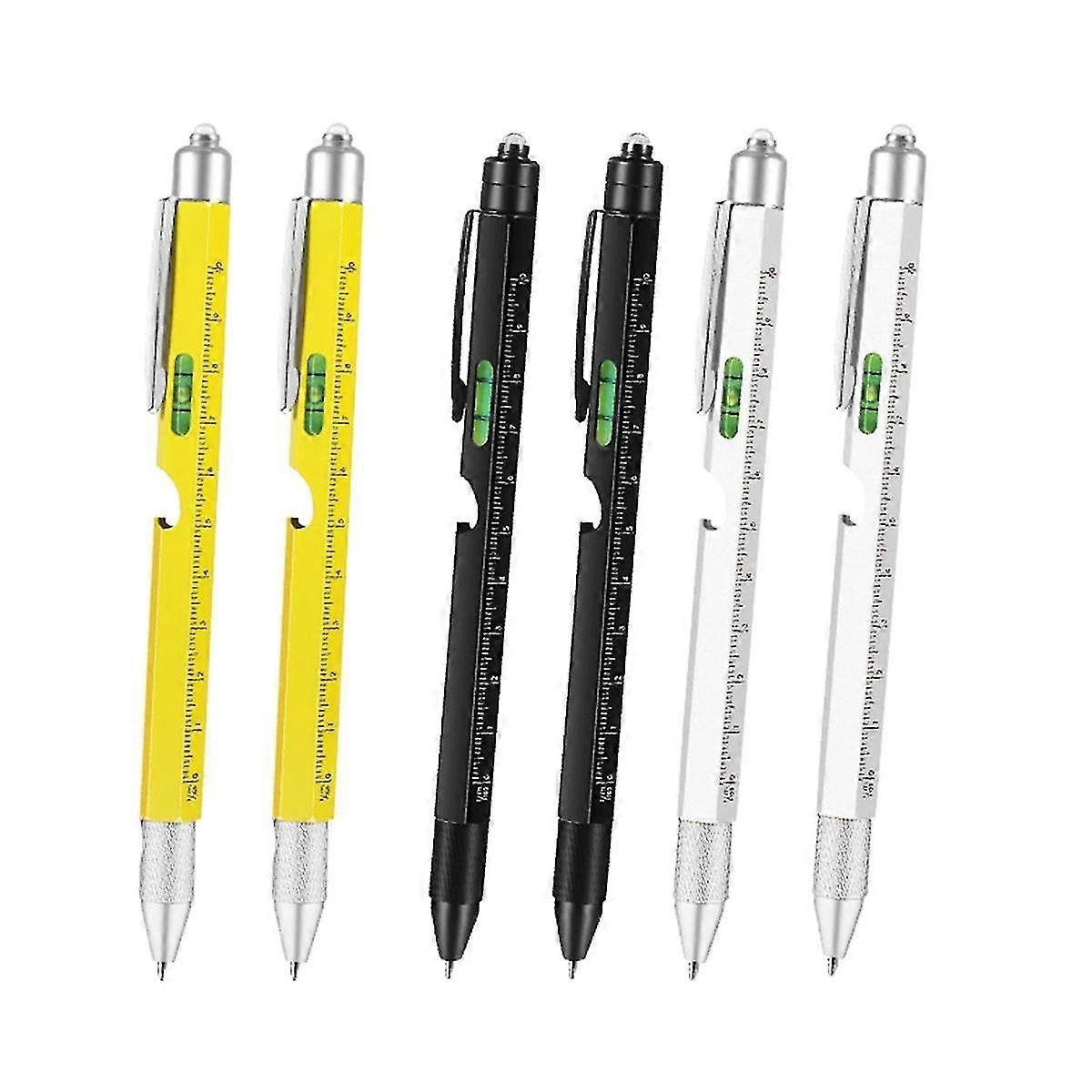 9 In 1 Multitool Pen For Dad - Led Light, Stylus, Screwdriver, Opener, Ruler, Level Gifts For Boyfr