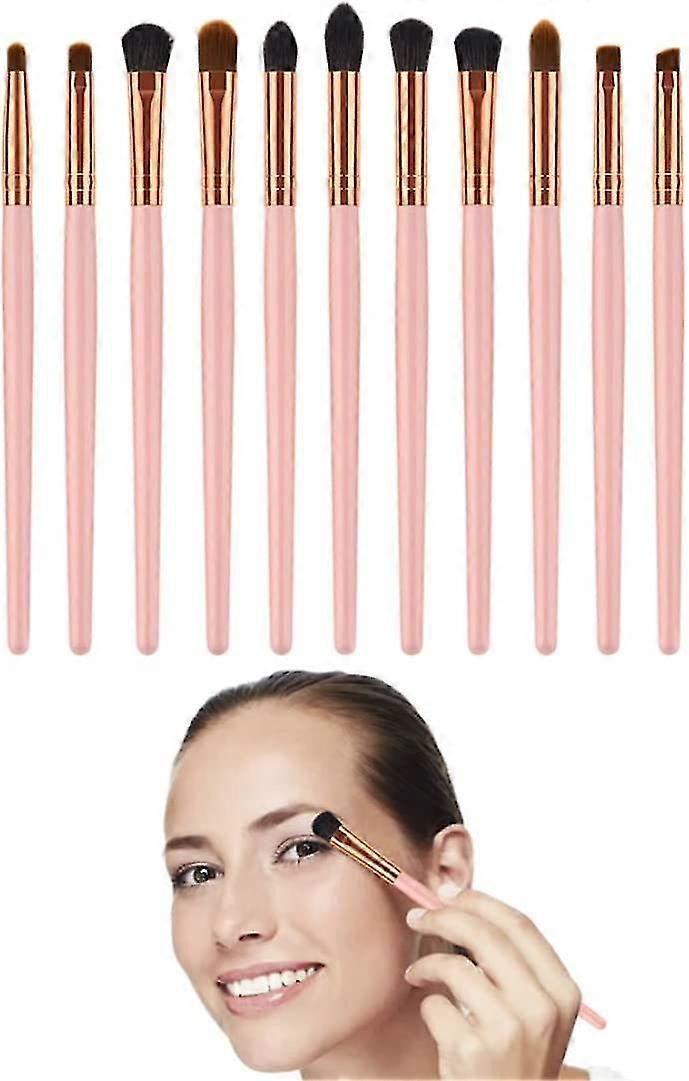 Eye Makeup Brushes Set Eyeshadow Blending Brushes Professional Eyeliner Brushes ,makeup Brushes & Toolspink11pcs