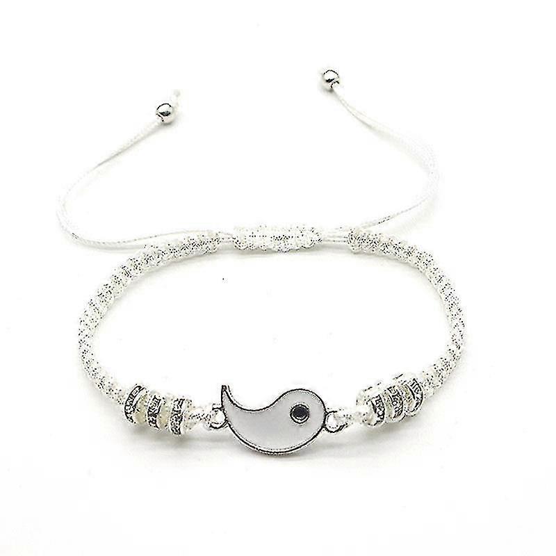 hematite leather cord braid chain bracelet