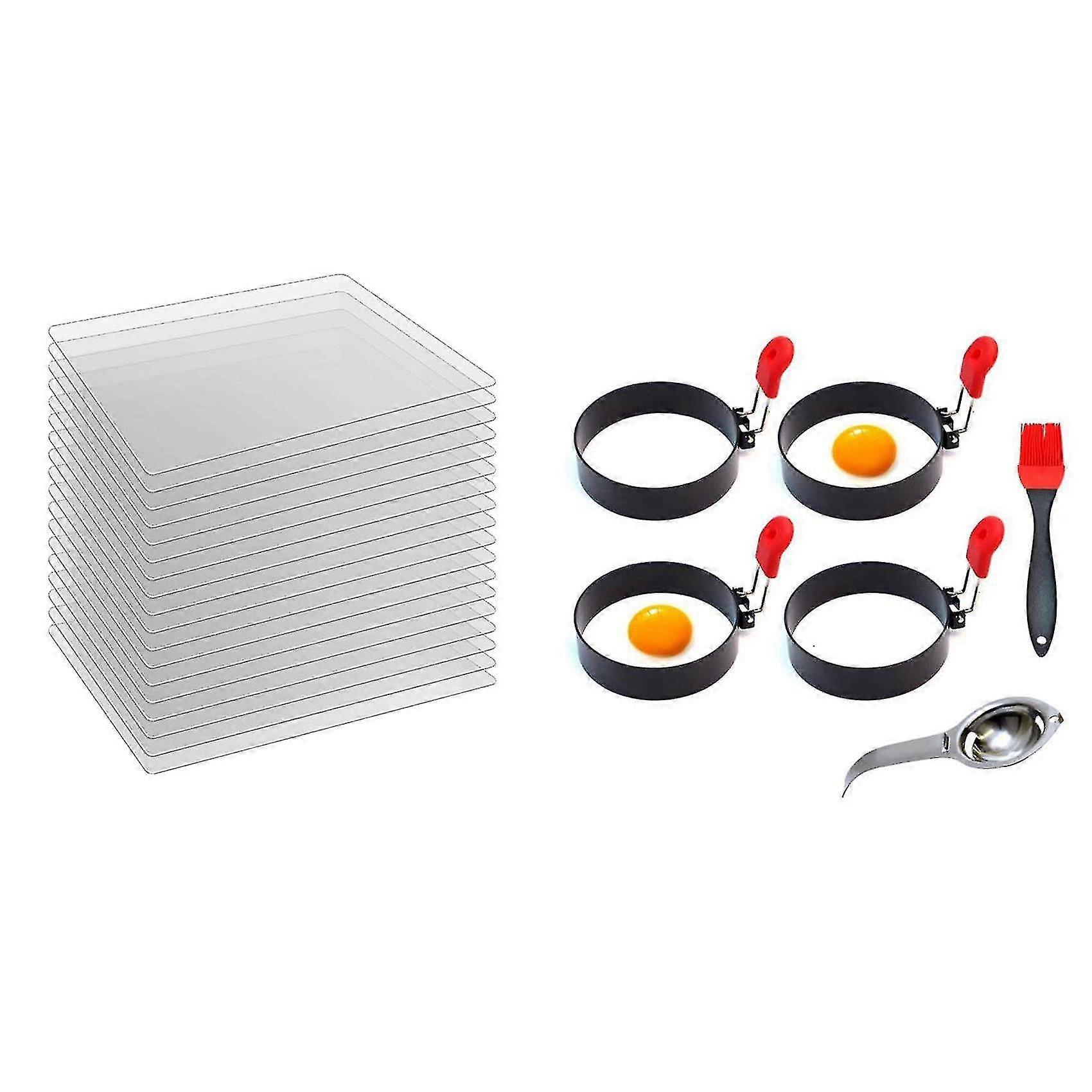 18 pieces clear plastic table heat resistant placemats dining mats