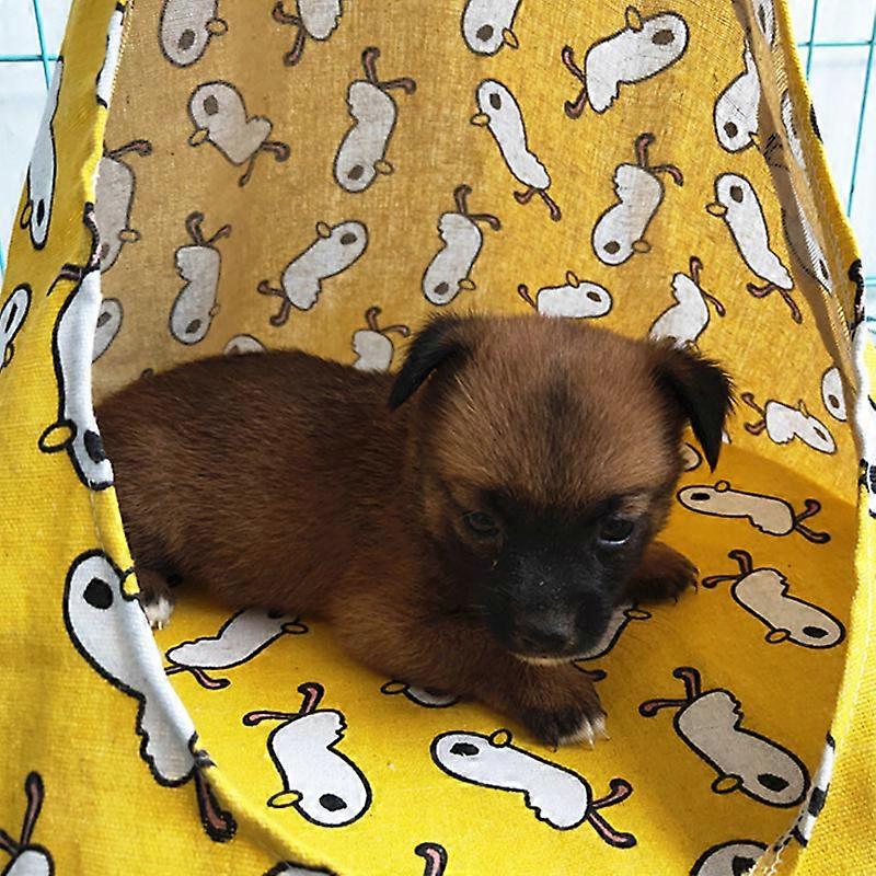 Pet Hammock Multipurpose Large Space Soft Comfortable Innovative Cute Cat Hammock for Indoor Little Yellow Duck S hwy