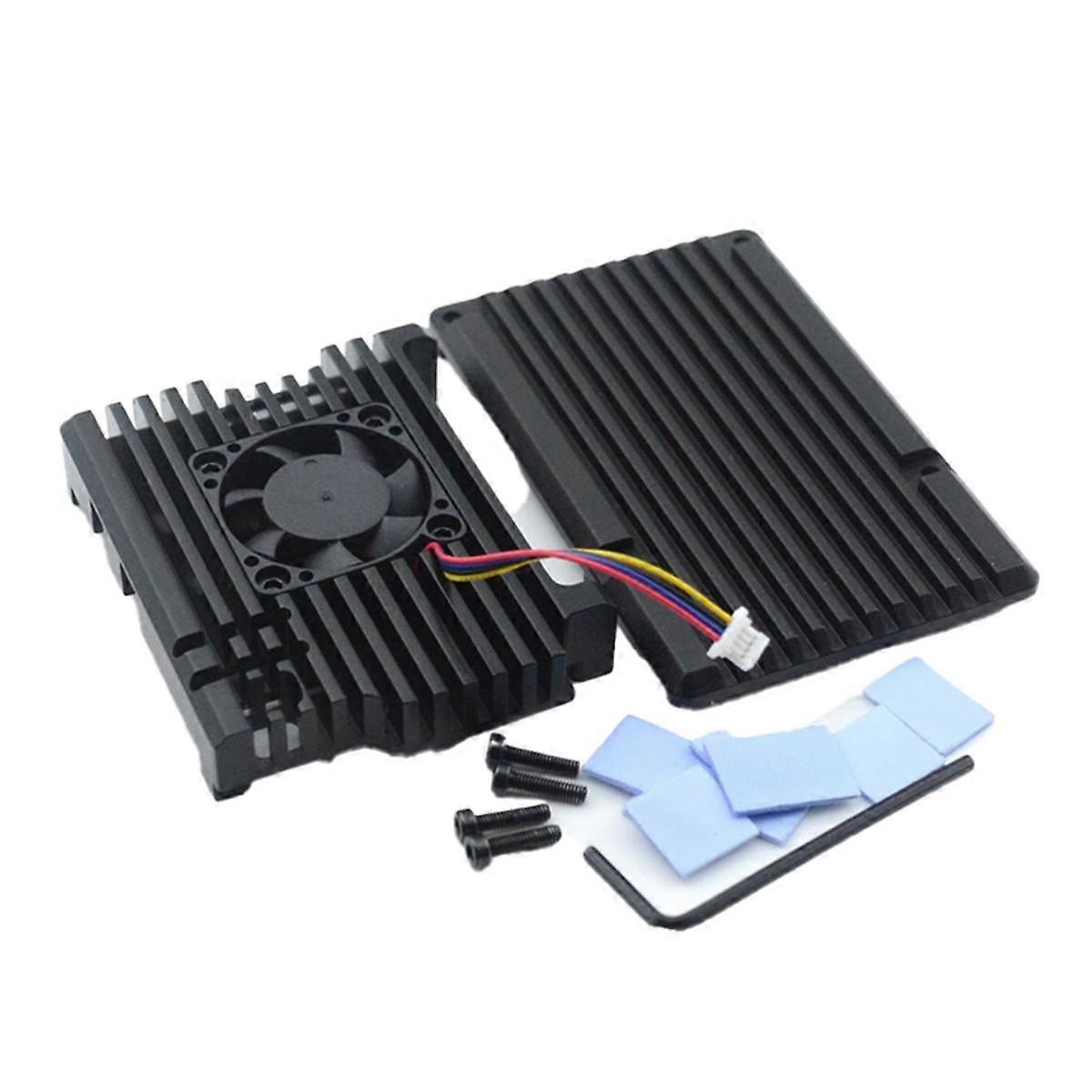 For 5 Aluminum Case with PWM Cooling Fan Heatsinks Metal Active Passive Cooling Radiator