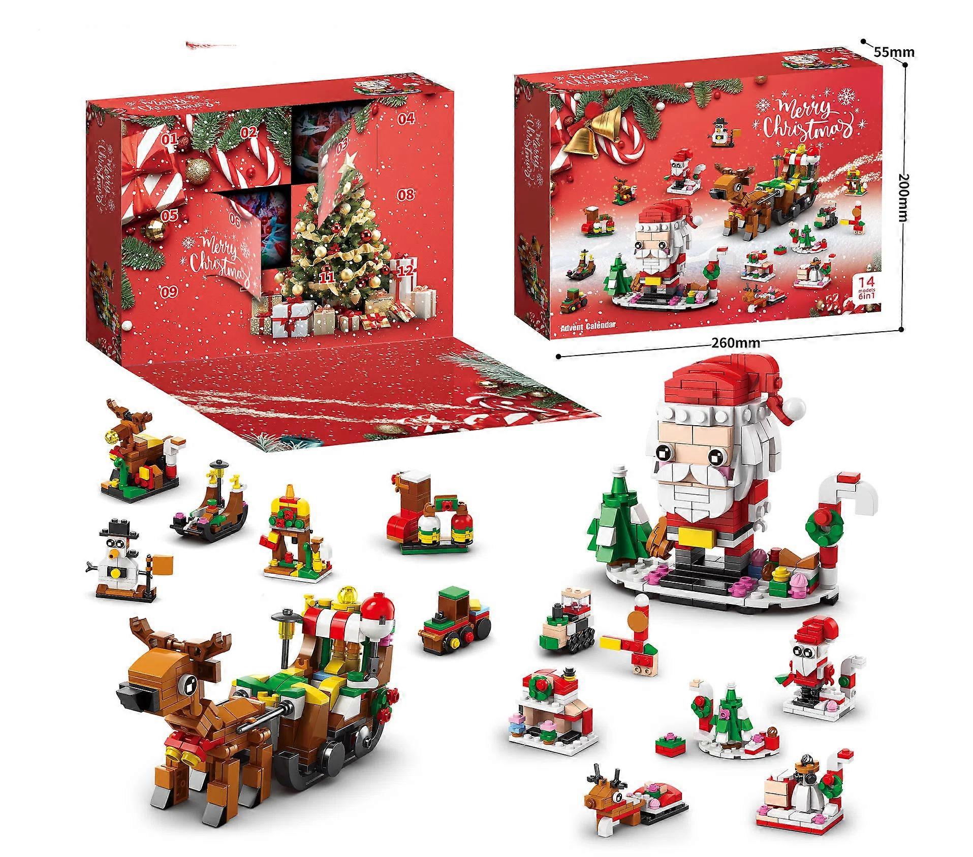 Advent Calendar 2024 Christmas Building Set 12 Days Countdown Toys for Kids