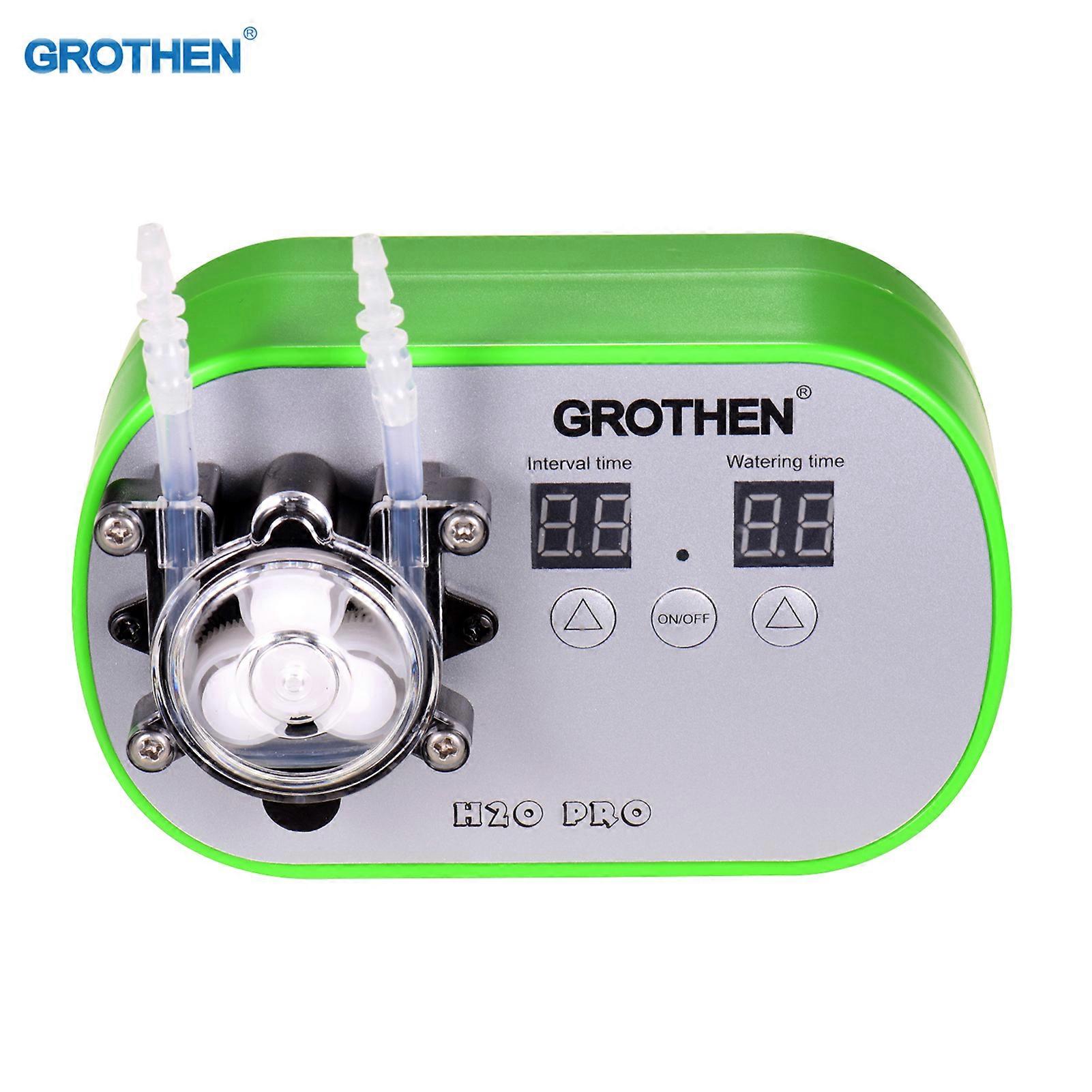 GROTHEN Timed Dosing Peristaltic Pump Metering Pump Smart Watering Device Amount Timing Control with 5 Meter Hose 160ml/min for Aquarium Laboratory Ho