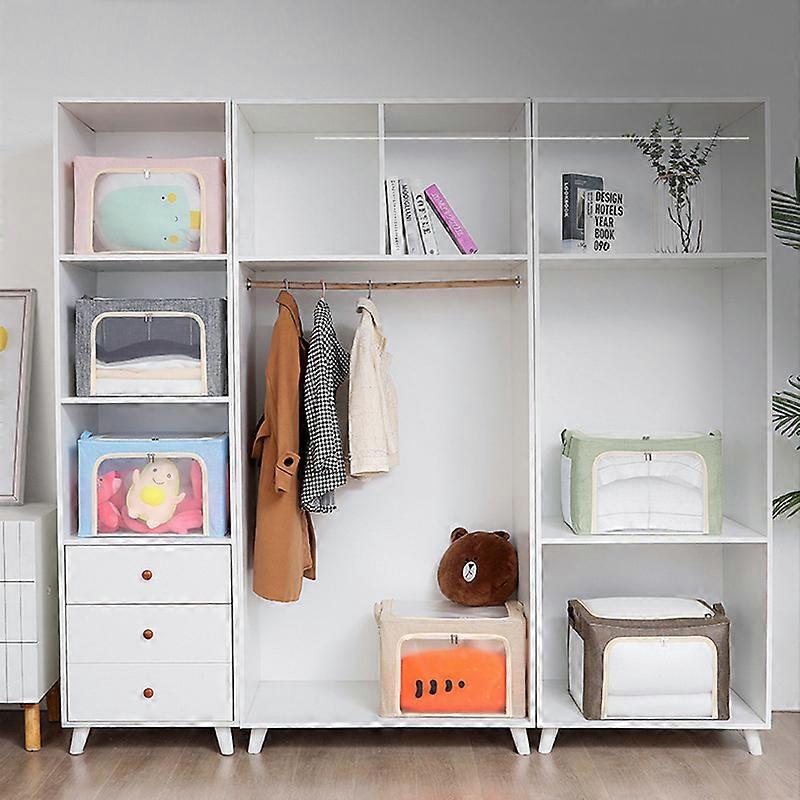 Storage Box Large Capacity Clothes Storage Bag Organizers With Transparent Window for Clothes Bed