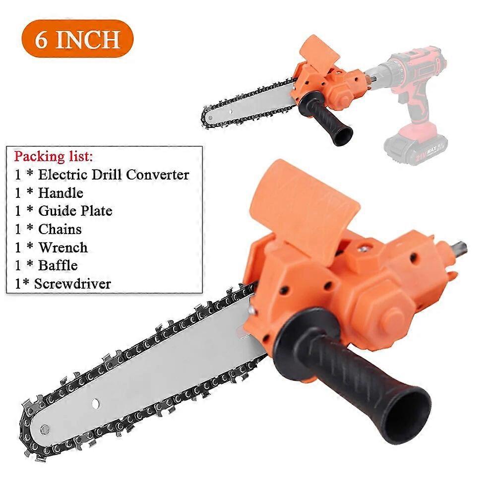 6 Inch Electric Drill Modified To Electric Chainsaw Tool Attachment Electric Chainsaws Accessory Practical Modification Tool Set
