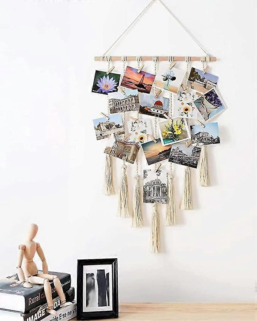 Hanging Photo Display Macrame Wall Hanging Pictures Home Decor