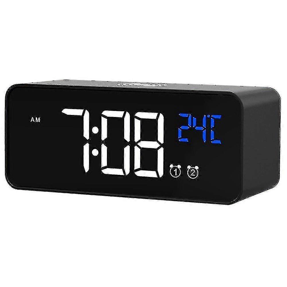 Wireless Charging Digital Alarm Clock, Digital Clock (black)_