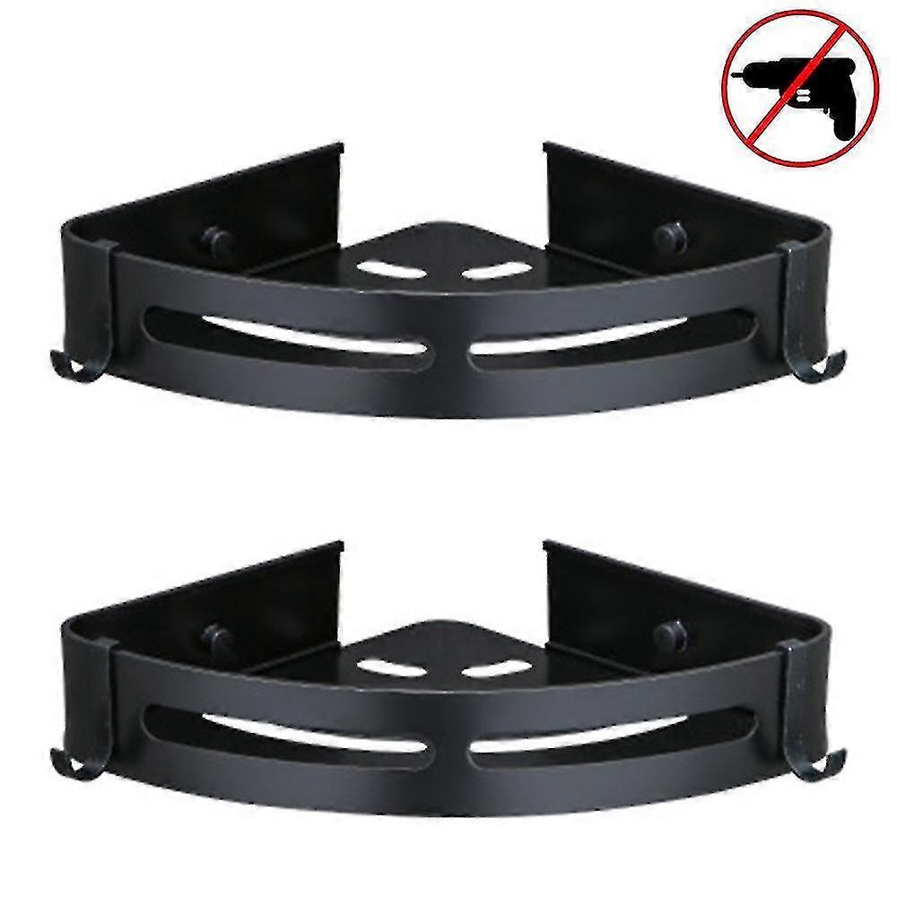 Shower Corner Shelf Shower Caddy - Removable Hooks Basket Organizer