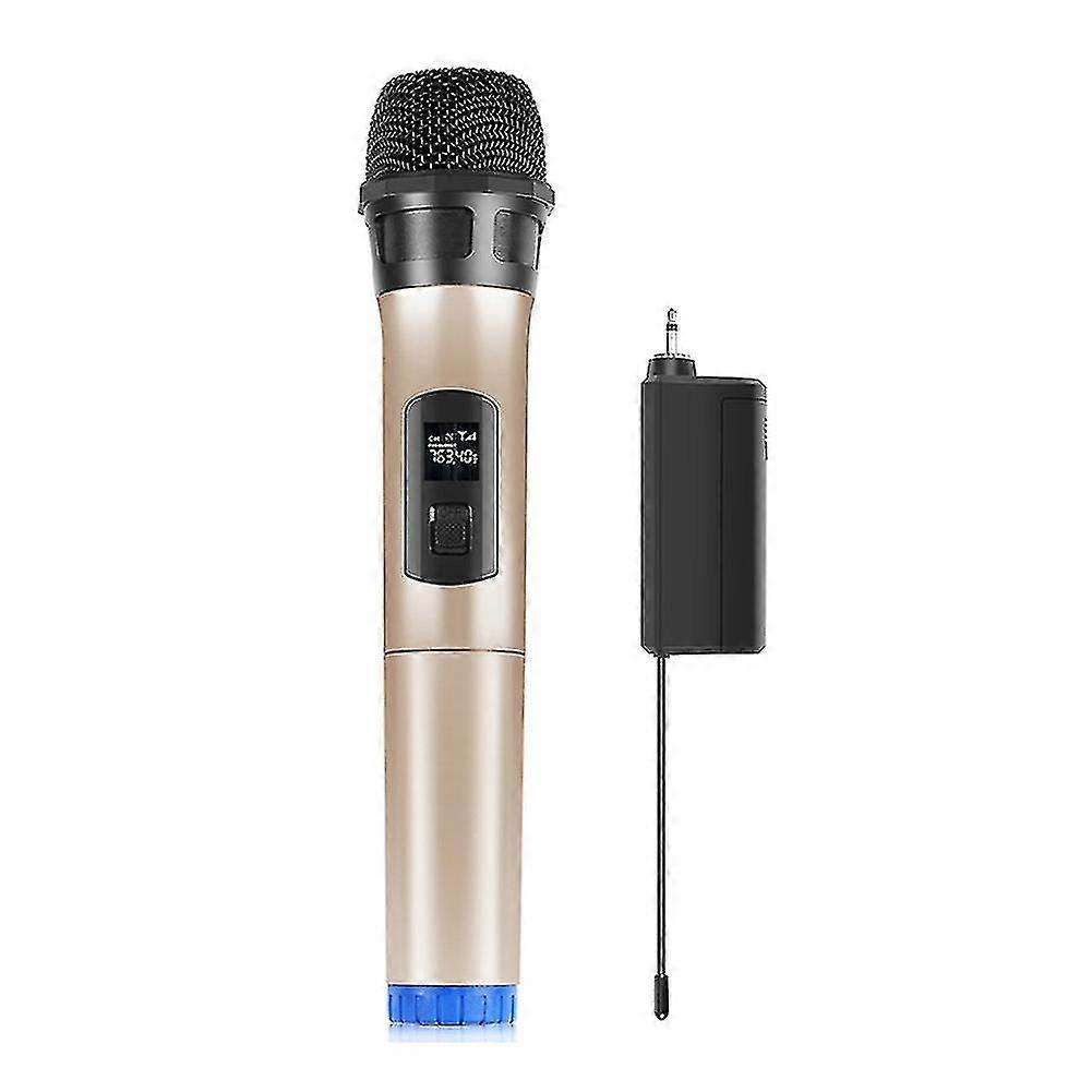Wireless Microphone Uhf Dynamic Microphone With Led Display Compatible With Conference Karaoke Home Computer Li