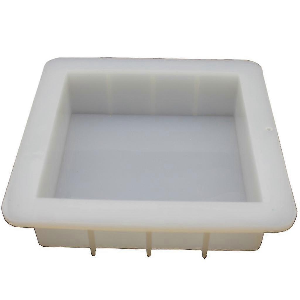 6 Inch Square Cube Silicone Slab Mold For Soap Making Capacity 1100ml