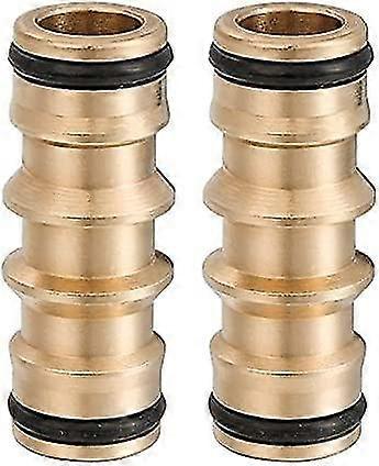 2 قطعة موصلات خرطوم ذكر مزدوجة ، خرطوم سريع موصل نحاسي ذكر مزدوج خرطوم نهاية موصل خرطوم أنابيب موصلات لحنفية خرطوم الحديقة