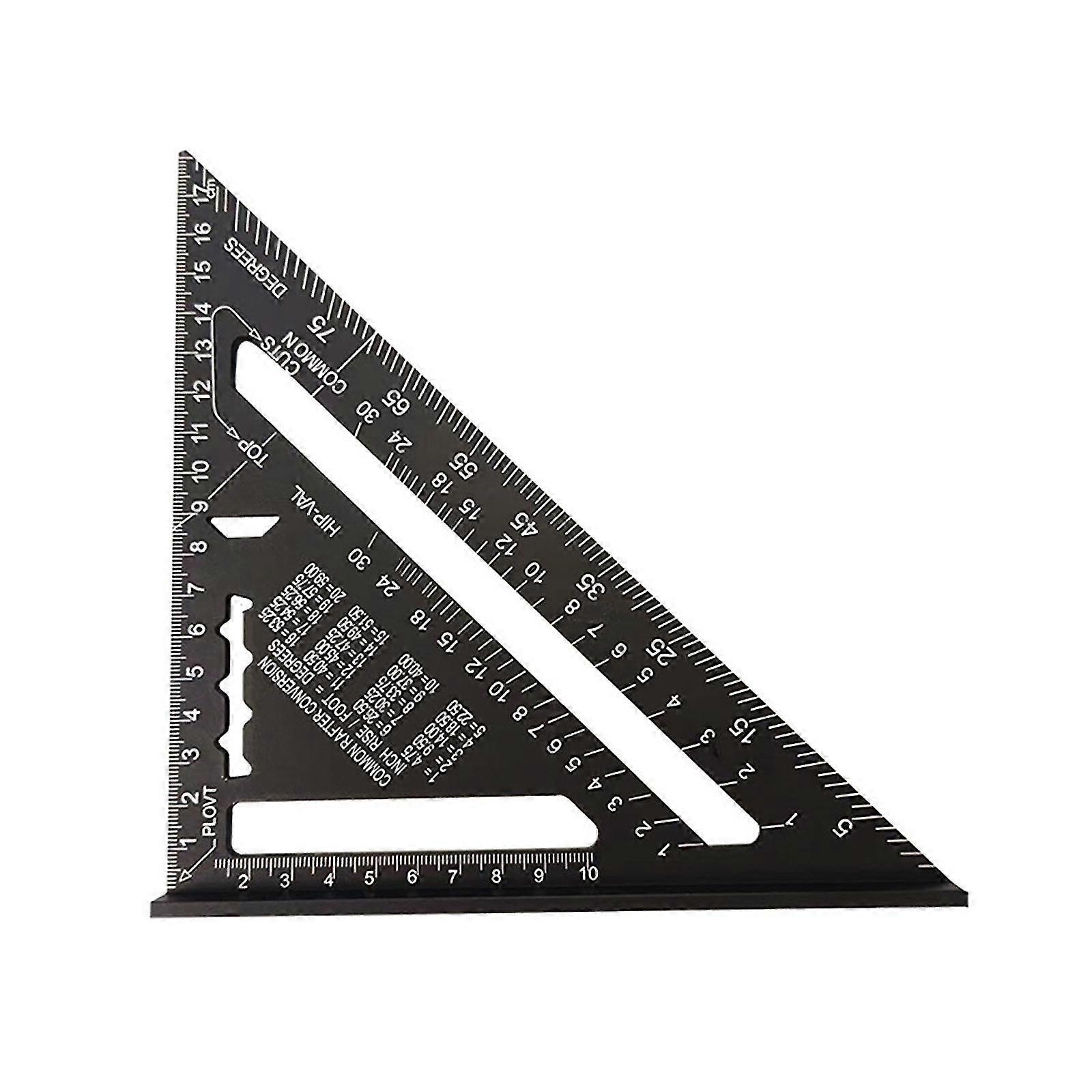 7 inch Roofing Speed Square Aluminium Rafter Angle Measuring Triangle Guide - SNNGV