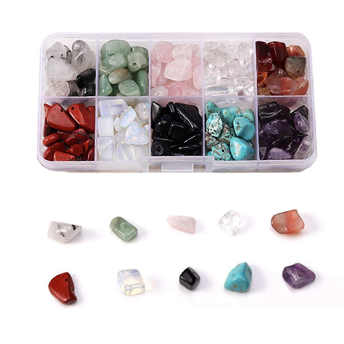 10 Different Type Gemstone Chip Bead Natural Stones Crystal Quartz Irregular Shaped Loose Beads Crushed Chunked Crystal Pieces