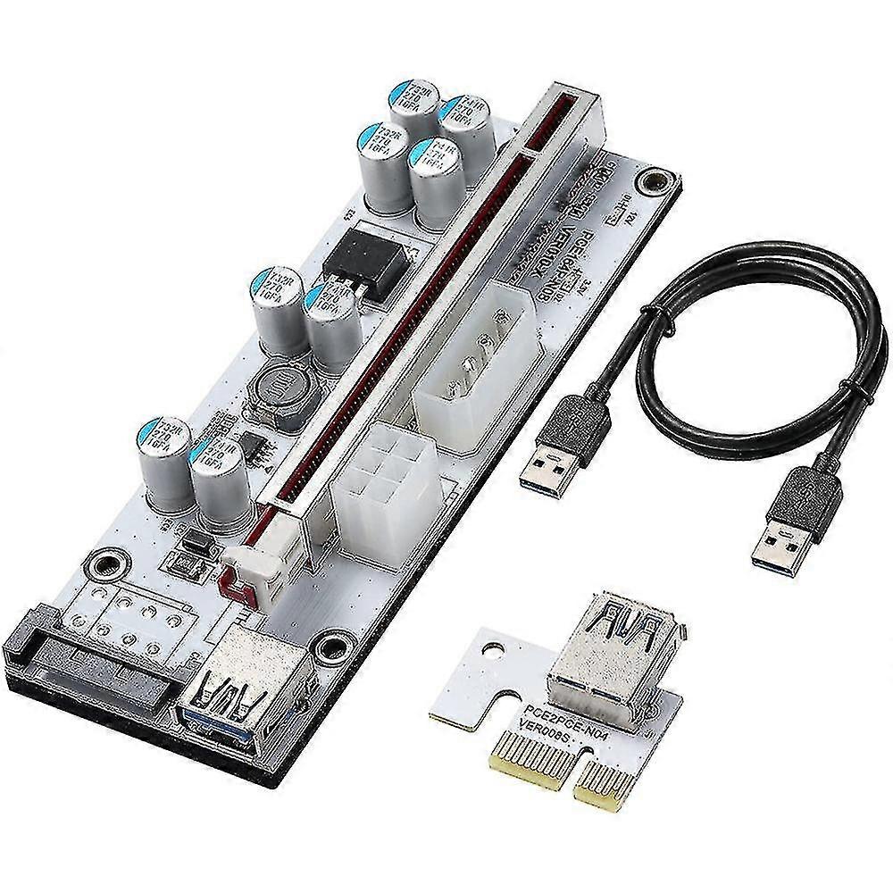 1pack Mining Riser Card, 6pin / 4pin / Sata, Compatible With Bitcoin, Eth Mining