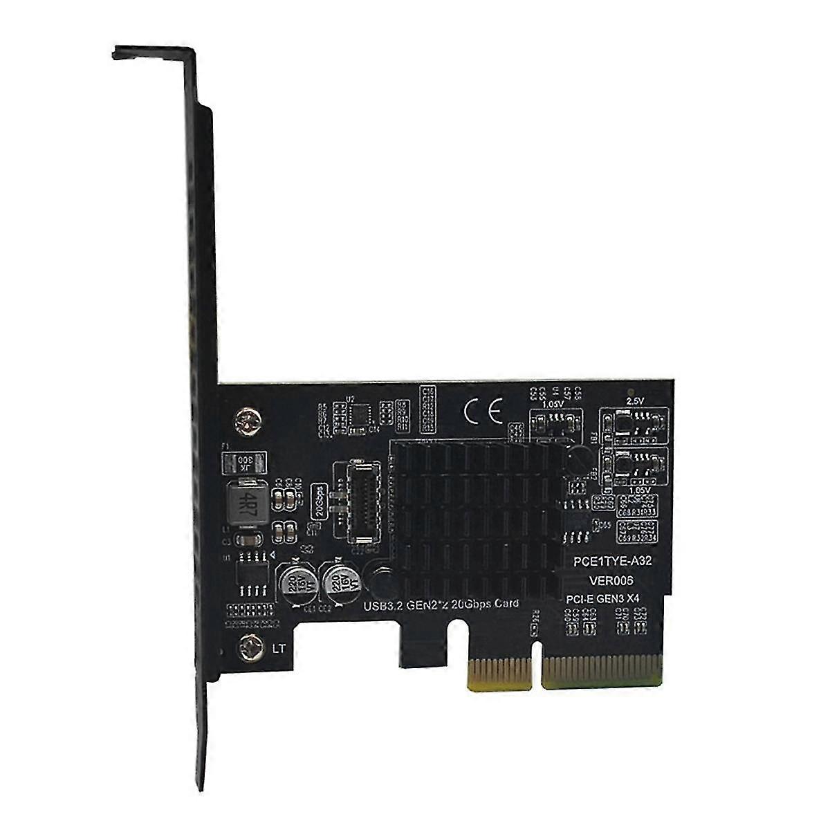 Usb3.2-uitbreidingskaart Gen2x2 20gbps PCIE 4x Adapter Type-c A-toets/type-e aan de voorzijde