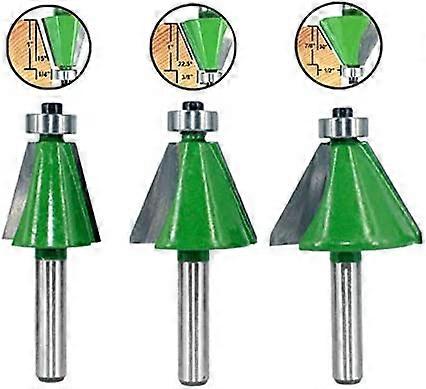 Multi-tool 3 pieces 8mm shank 15/22. 5/30Router Bit Chamfer