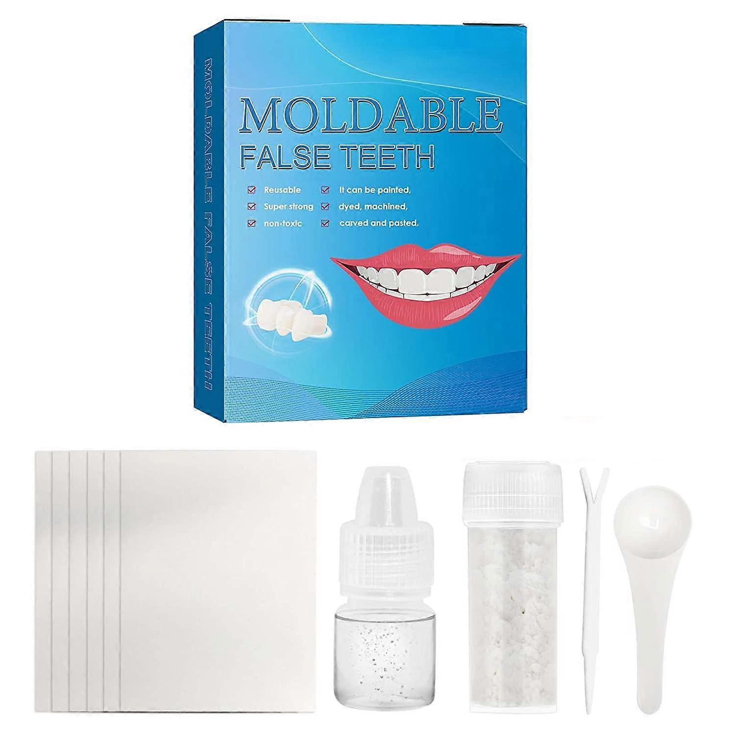 Temporary Tooth Repair Kit, False Teeth Solid Glue Denture For Missing Broken Teeth, Moldable Tooth Filling False Teeth Tool