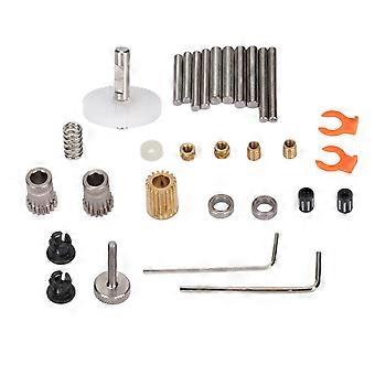 Kit estrusore a doppia puleggia Design a doppio ingranaggio concavo Kit estrusore per stampante 3D in materiale metallico con alimentazione stabile per Ender 3 YEMMA