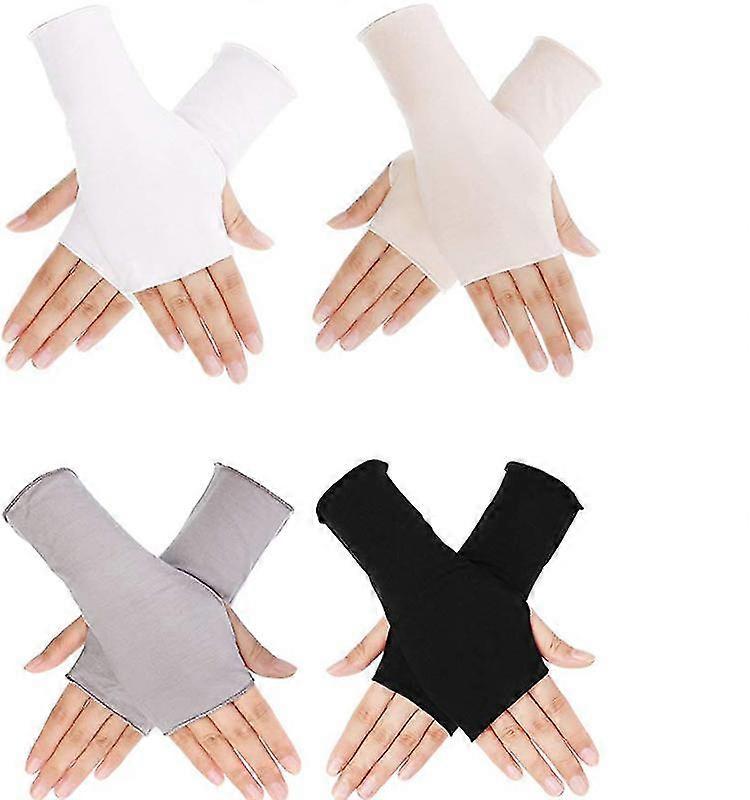 כפפות הגנה UV אורך פרק כף היד הגנה מפני השמש כפפות נהיגה כפפות יוניסקס ללא אצבעות