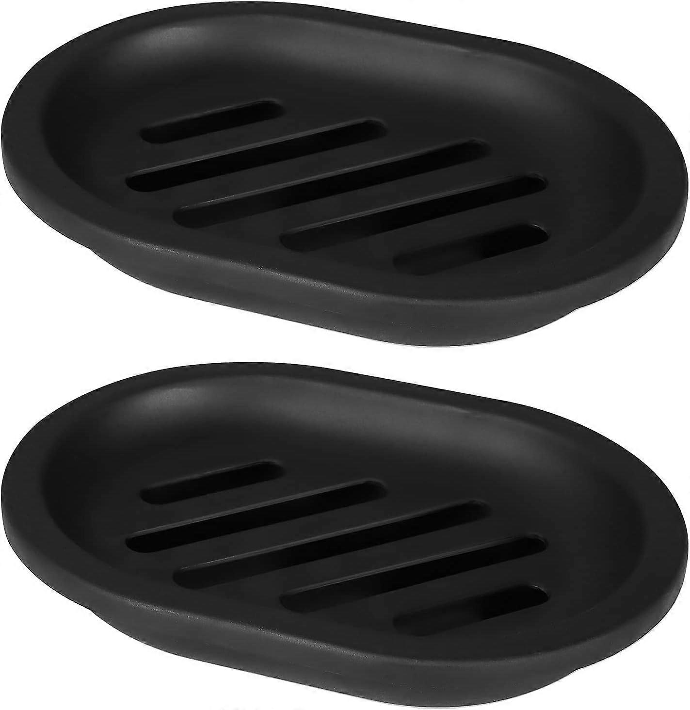 Soap Dish for Shower, 2pcs Soap Dishes Soap Savers for Bar Soap, Soap Bar Holder Shower with Drip Tray, Plastic Soap Holders with Drain