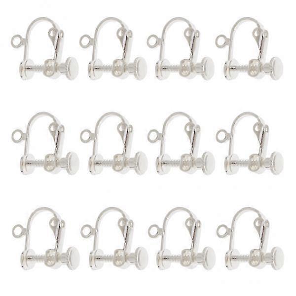 4x12pcs Non Piercing Copper Adjustable Screw Earring Clips Hooks