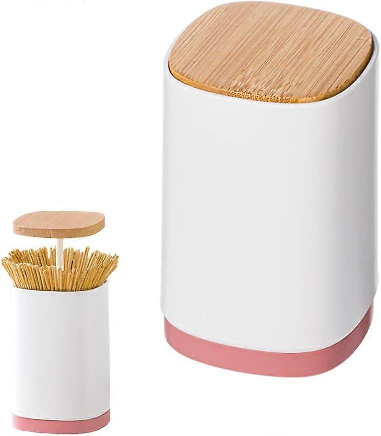 Automatic Toothpick Holder Dispenser, Pop Up Large Capacity Toothpick Container for Restaurant Teeth Cleaning (Red)