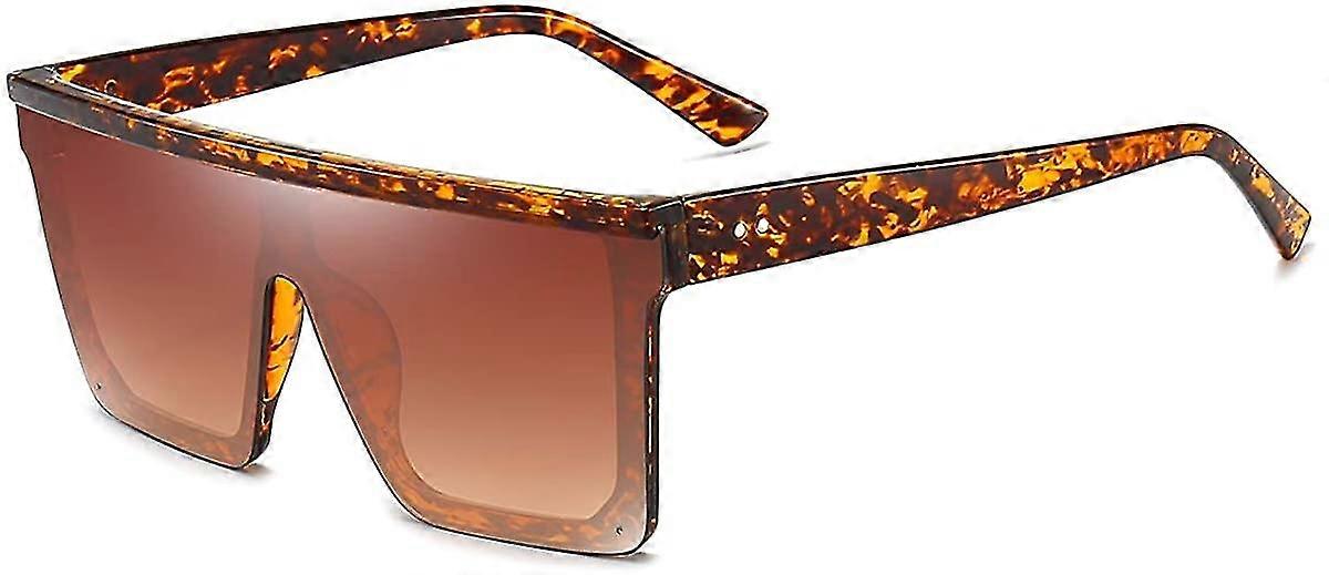 MIMIGO Square Oversized Sonnenbrille Für Frauen Männer Mode Flat Top Große Schwarze Rahmenschirme