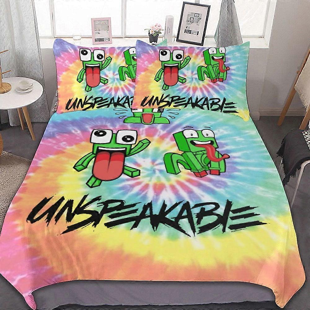 Bedding set HF366 Anime Unspeakable Bedding Sets 3 Pieces, Lightweight Breathable with 1 Duvet Cover + 2 Pillowcases Multiple sizes to choose from LS3