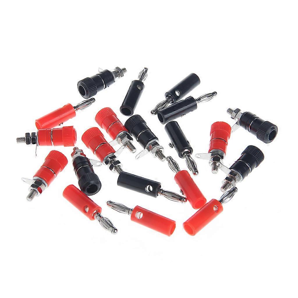 10 Pairs Black Red 4mm Binding Post Speaker Terminal Banana Plug Socket Jack Con