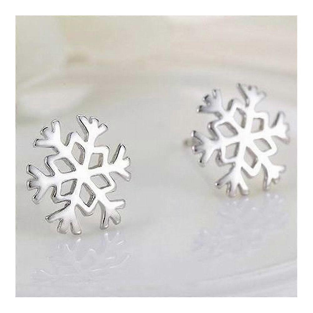 925 Pure Silver Snowflake Ohrstecker