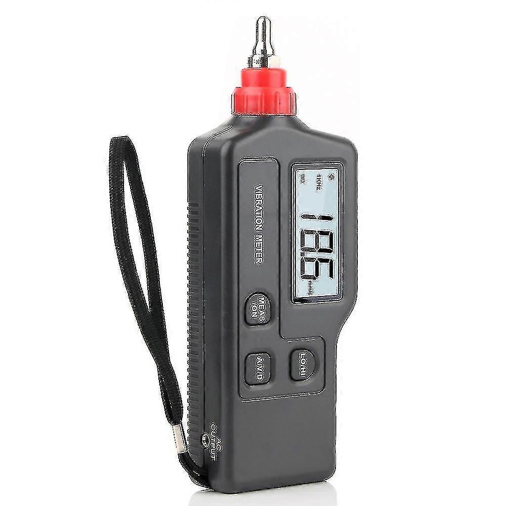 Portable Digital Vibration Meter With Lcd Screen Vibration Analyzer Tester Ac Output, Black