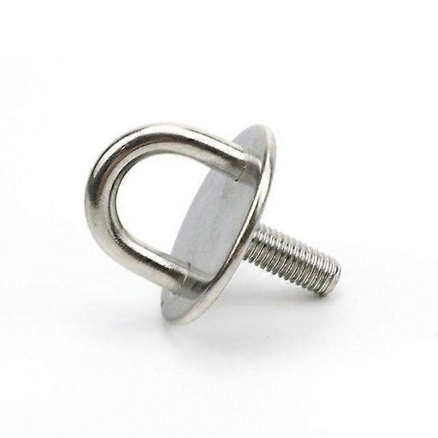 1pcs Pad Eye Plate with Enclosed Hook 304 Stainless Steel Staple Ring Hook U-Shaped Hardware for Boat Swing