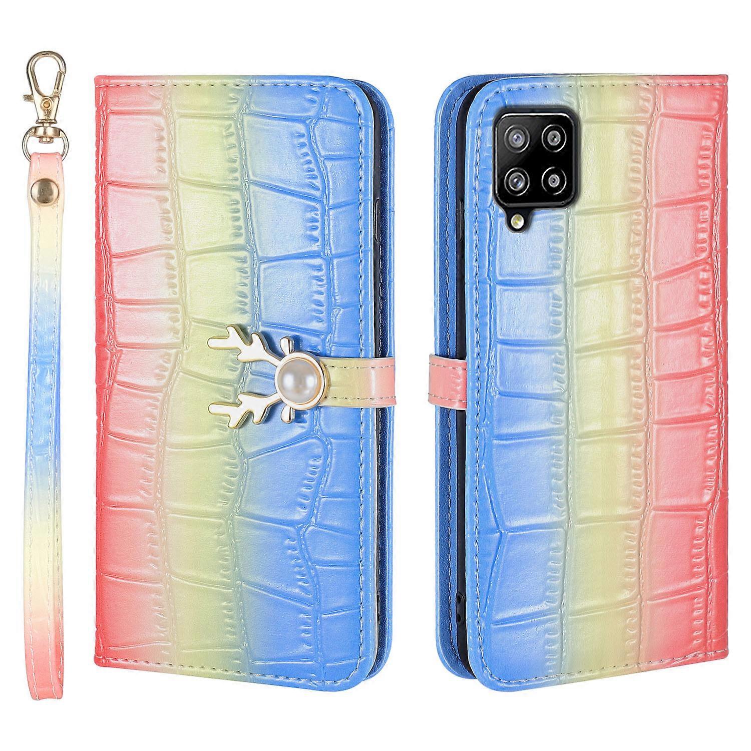 Elk Pattern Phone Case for Samsung Galaxy A42 with Card Holder, lanyard, PU Leather Material, Wallet Function, Corner Fall Protection