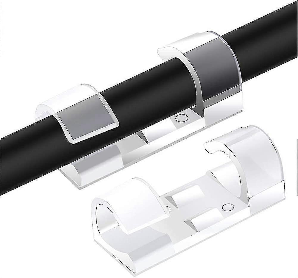 60 قطعة كابل كليب حامل كابل، كابل المشابك الذاتي لاصق مجموعة للمنزل