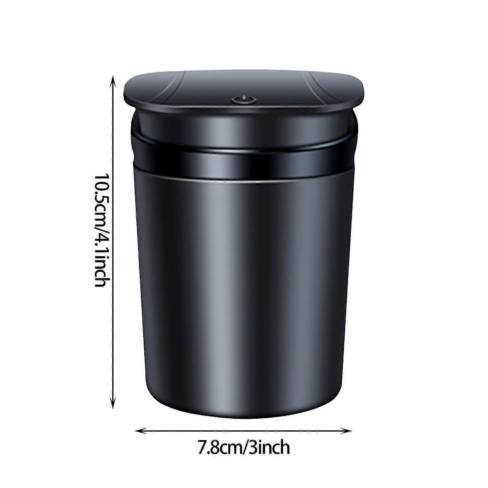 Portable Vehicle-Mounted Metal Ashtray With Multifunctional Automatic Lighting