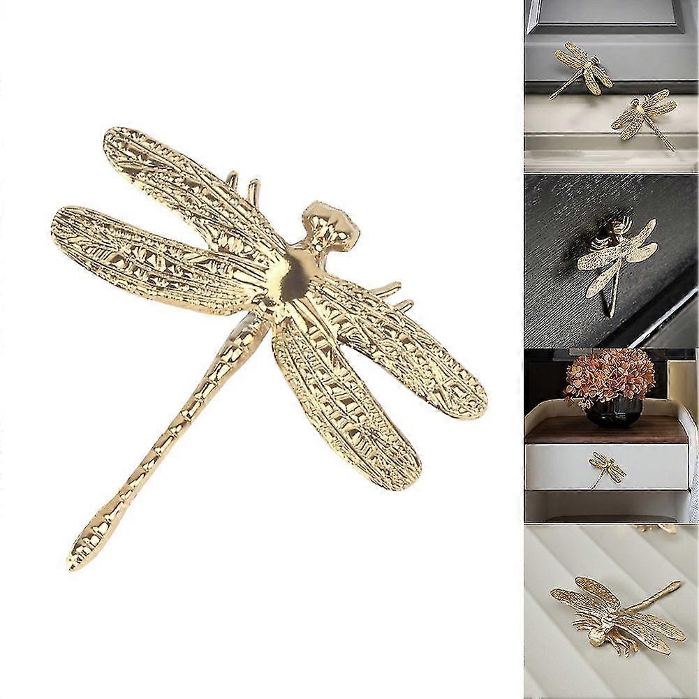 Animal Drawer Handle Dragonfly Shape Brass Knobs Cupboard Pulls Drawer Knob Kitchen Cabinet Handle Furniture Hardware