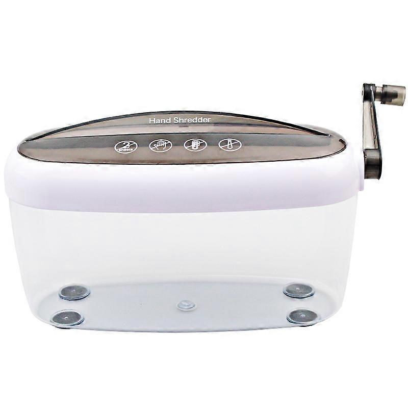 Distruggidocumenti a mano Mini distruggidocumenti a mano Manuale da tavolo Distruggidocumenti A4 Forniture per ufficio Protezione Macchina confidenziale (1 pz, bianco e nero)