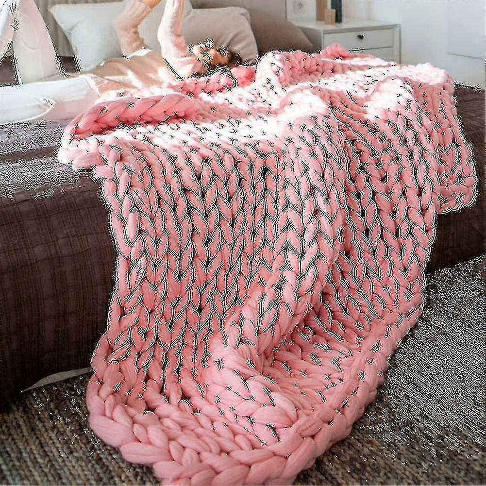 Warme Wolle gestrickte dicke Decke