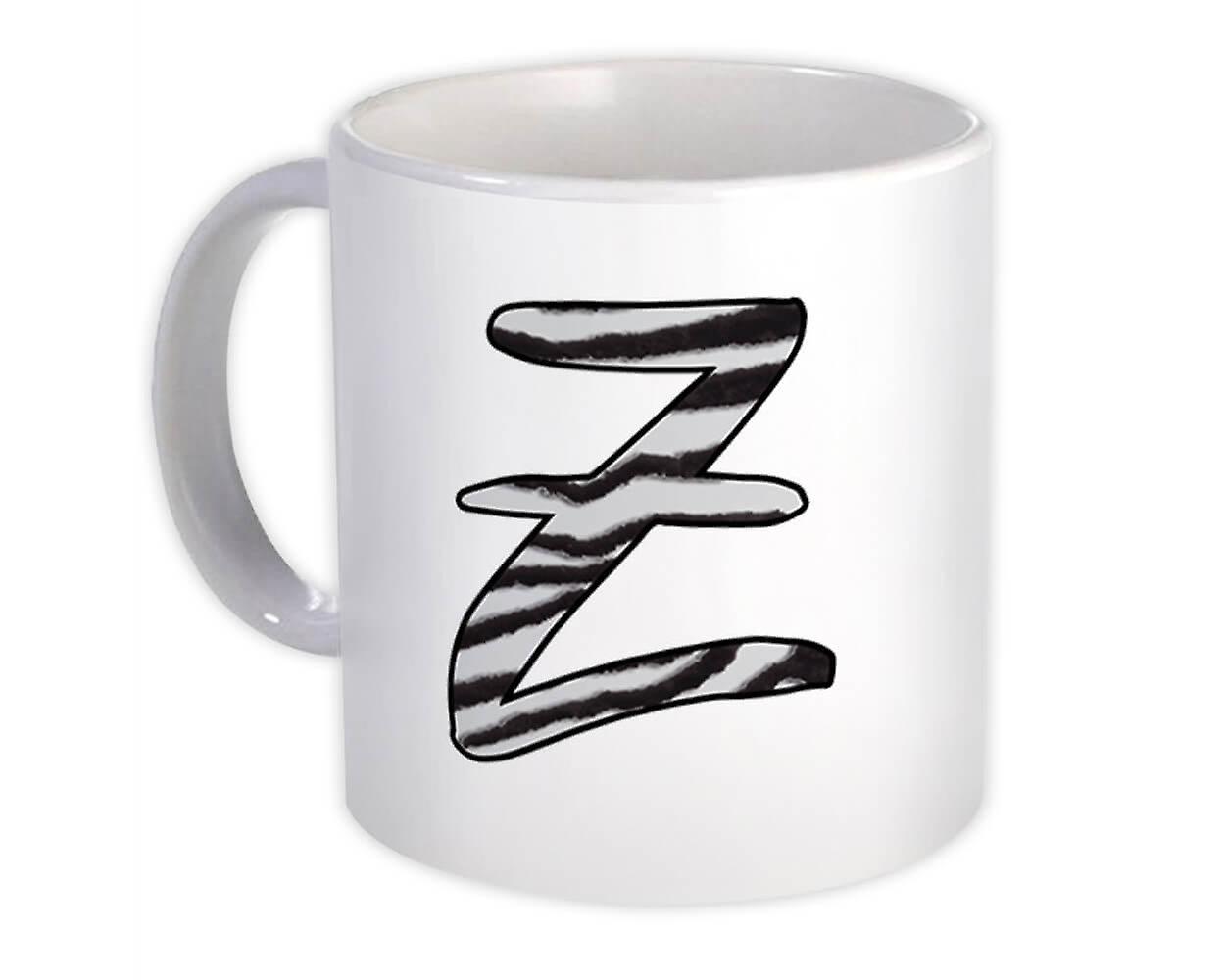 Presentmugg: Monogram Letter Z Zebra
